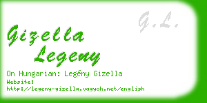 gizella legeny business card